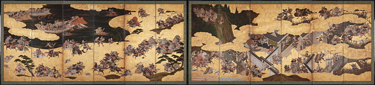 Kampscener fra Tale of Heike (Heike Monogatari) af Unbekannt Unbekannt