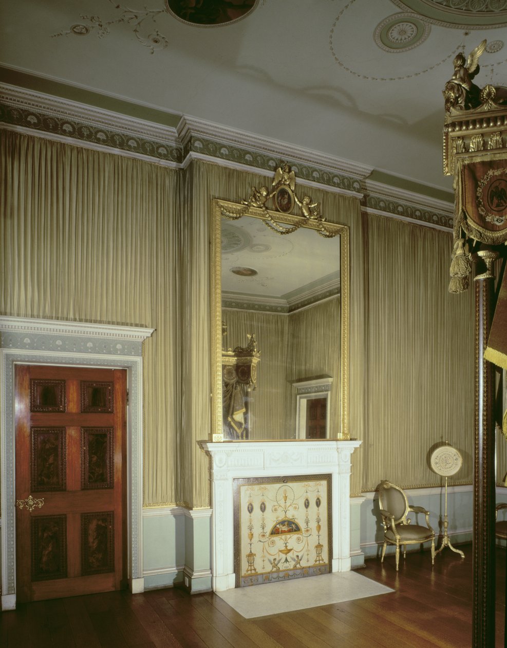 Soveværelse med pejs designet af Adam, ca. 1776 foto af Unbekannt Unbekannt