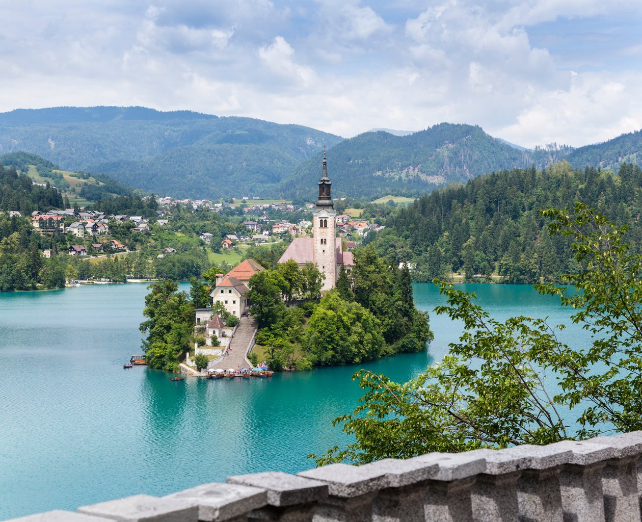Bled, Slovenien. Himmelfartskirken, Bled Island af Unbekannt Unbekannt