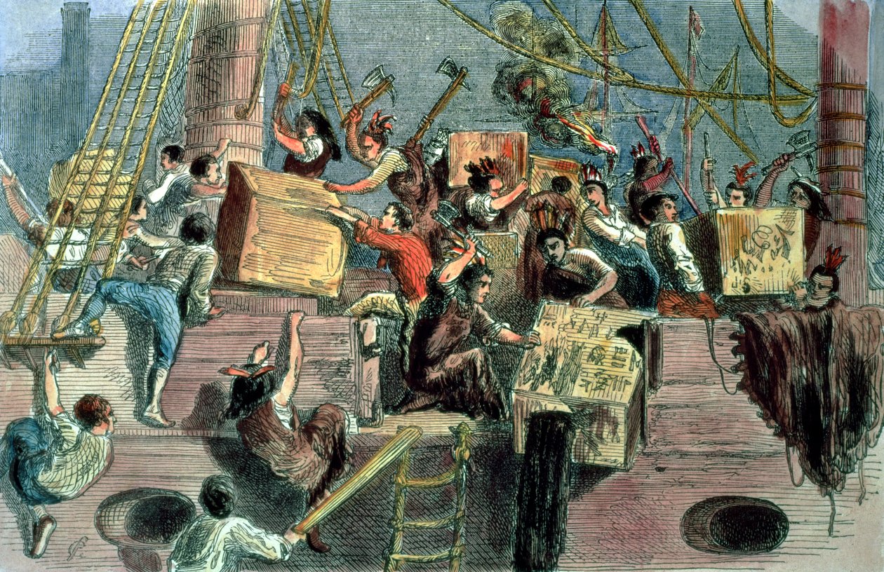 Boston Tea Party, 16. december 1773 af Unbekannt Unbekannt