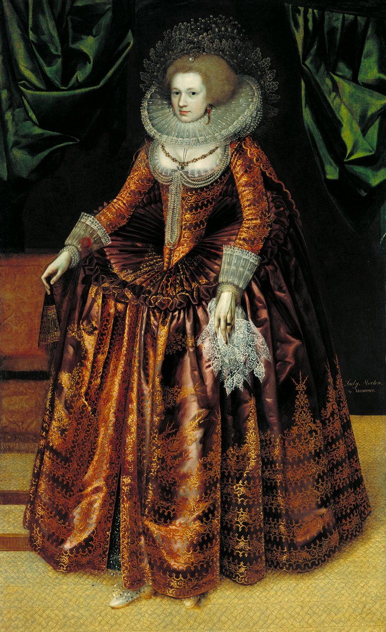 British School 1600 -tallet - Portræt af Anne Wortley, senere Lady Morton af Unbekannt Unbekannt