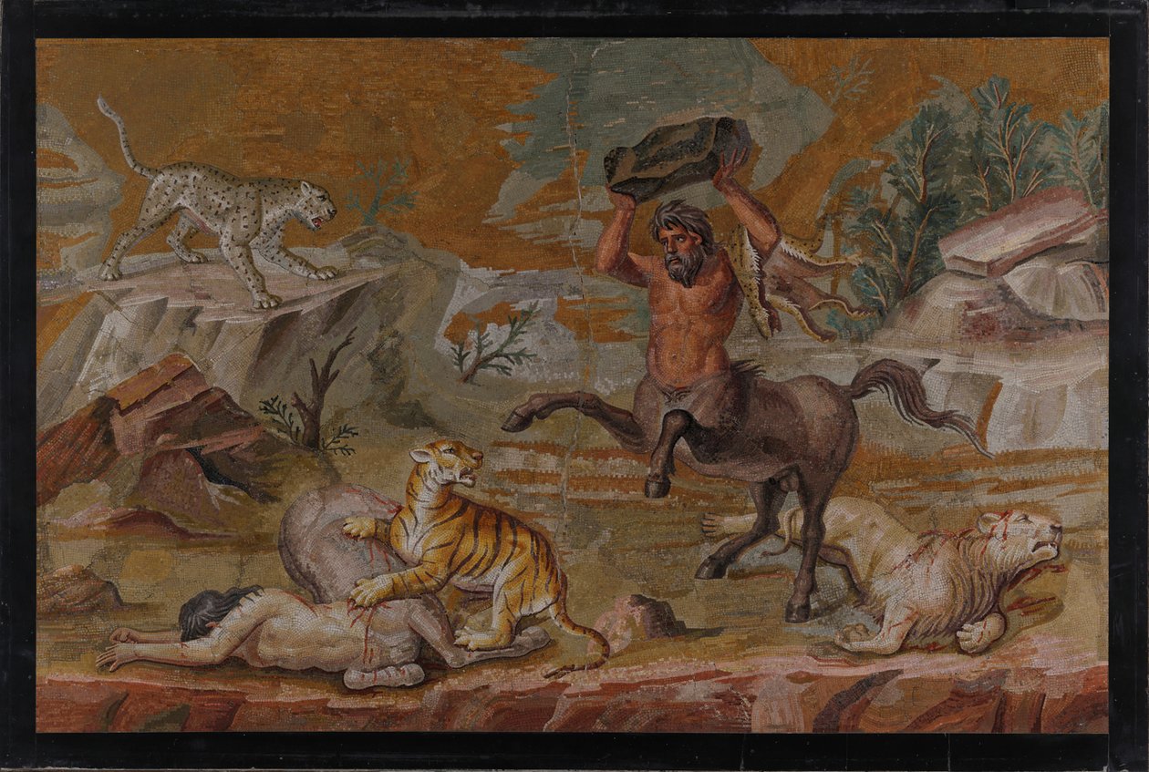 Centaur mosaik af Unbekannt Unbekannt