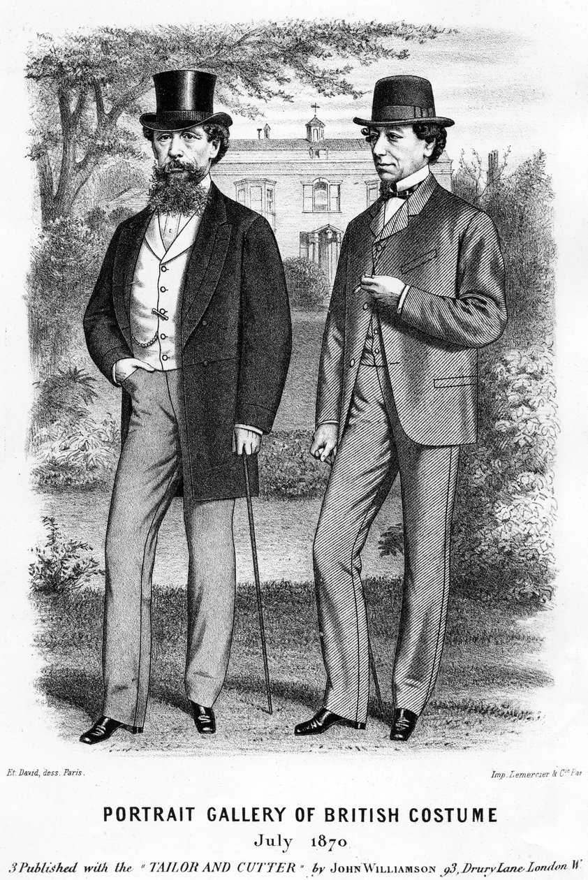 Charles Dickens og Benjamin Disraeli, 1870 (litografi) af Unbekannt Unbekannt