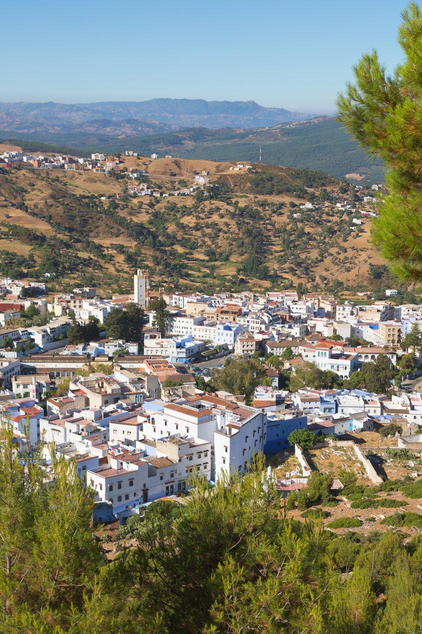 Chefchaouen, Marokko. Overordnet udsigt over byen. af Unbekannt Unbekannt