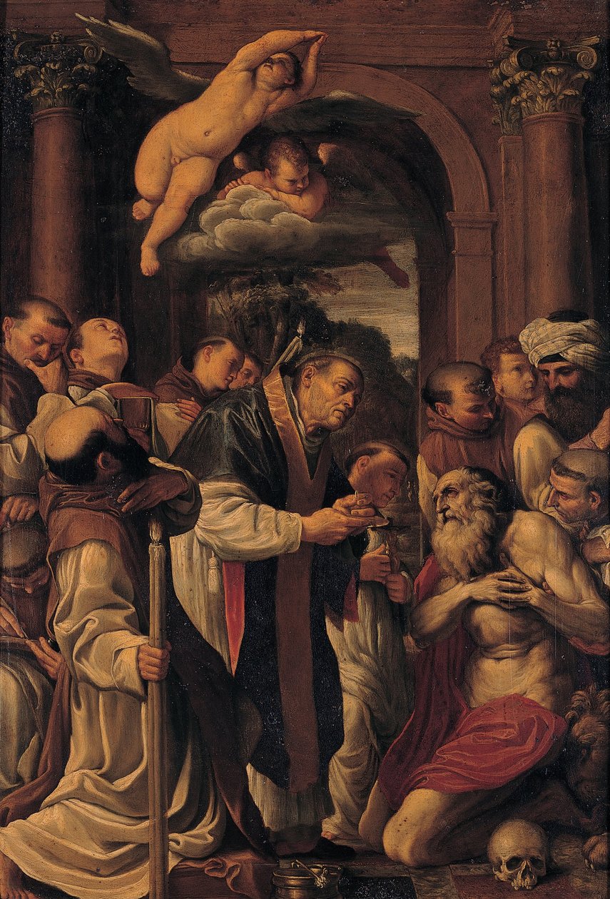 Kommunion af St. Jerome af Unbekannt Unbekannt