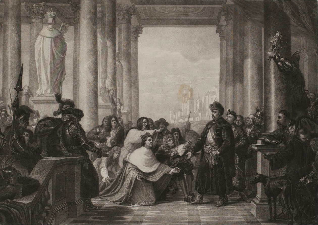 Grev Wilczek bad John III Sobieski om nødhjælp i Wien af Unbekannt Unbekannt