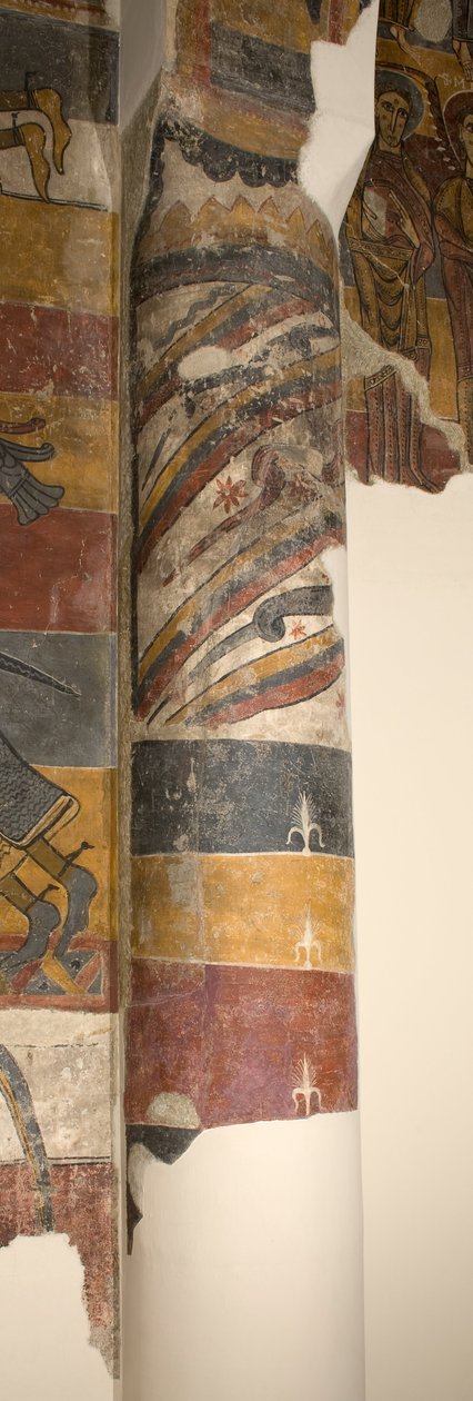 Dekoreret skaft og hovedstad fra Santa Maria de Taüll af Unbekannt Unbekannt