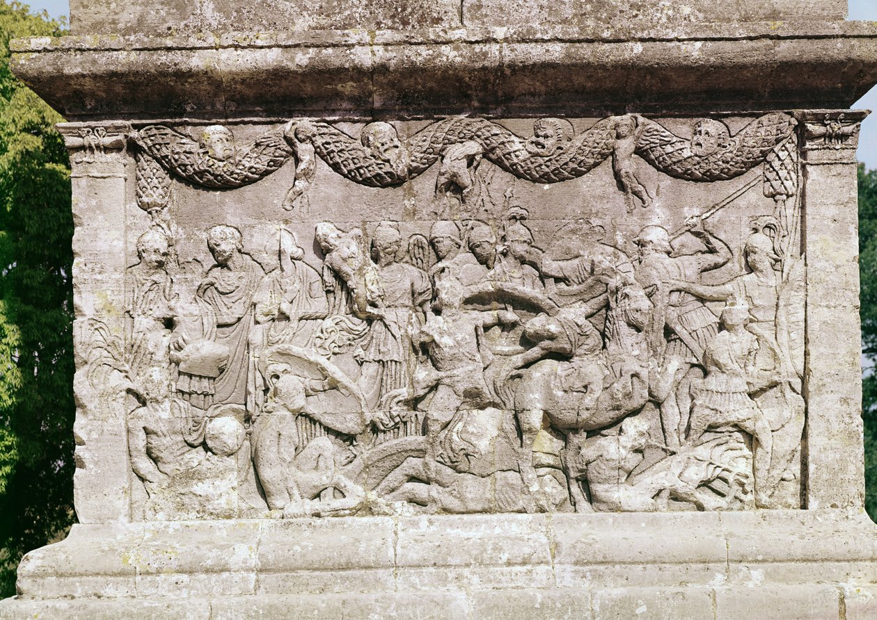 Detalje af mausoleet af Unbekannt Unbekannt