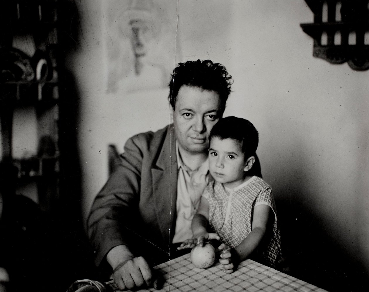 Diego Rivera og hans datter Guadalupe Rivera Marín af Unbekannt Unbekannt