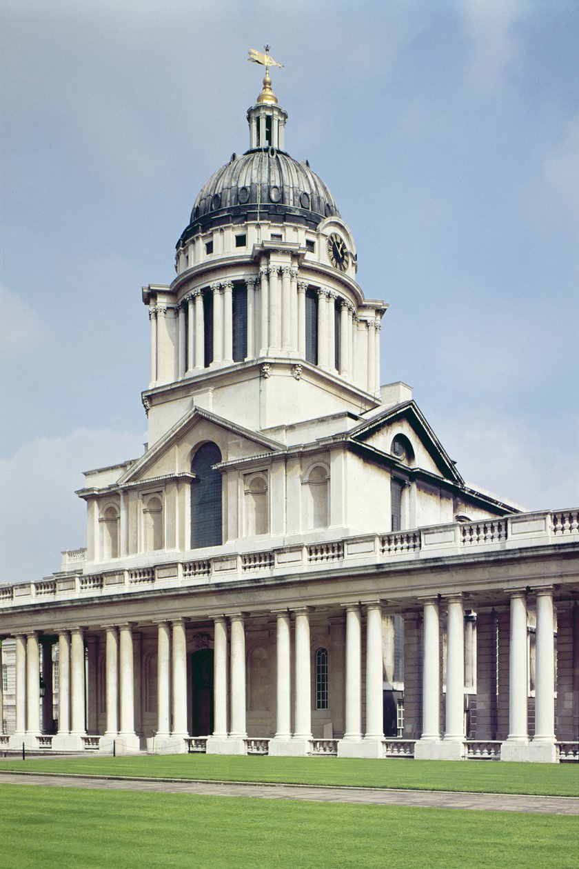 Ydersiden af Painted Hall, Old Royal Naval College, Greenwich, London af Unbekannt Unbekannt