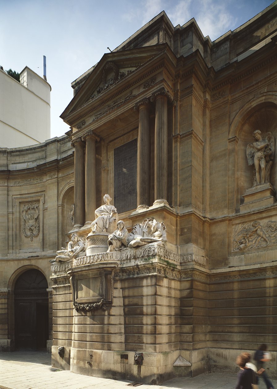 Fountain of Four Seasons, central del, der viser figurer af byen Paris, Seinen og Marne, Rue de Grenelle, Paris af Unbekannt Unbekannt