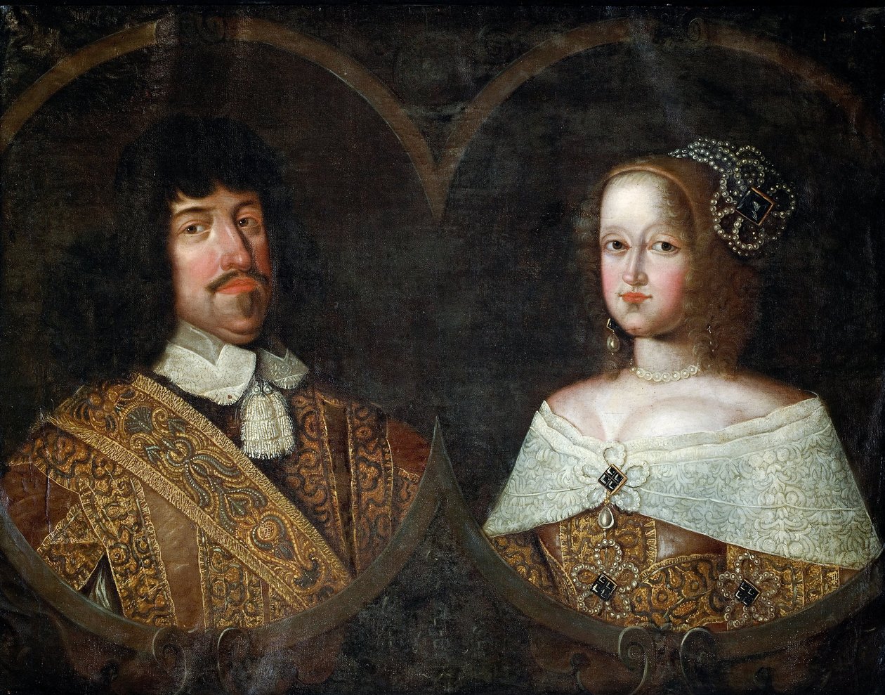 Frederik III af Danmark (1609-70) og Sofia Amalia af Braunschweig-Lyneburg (1628-85) af Unbekannt Unbekannt