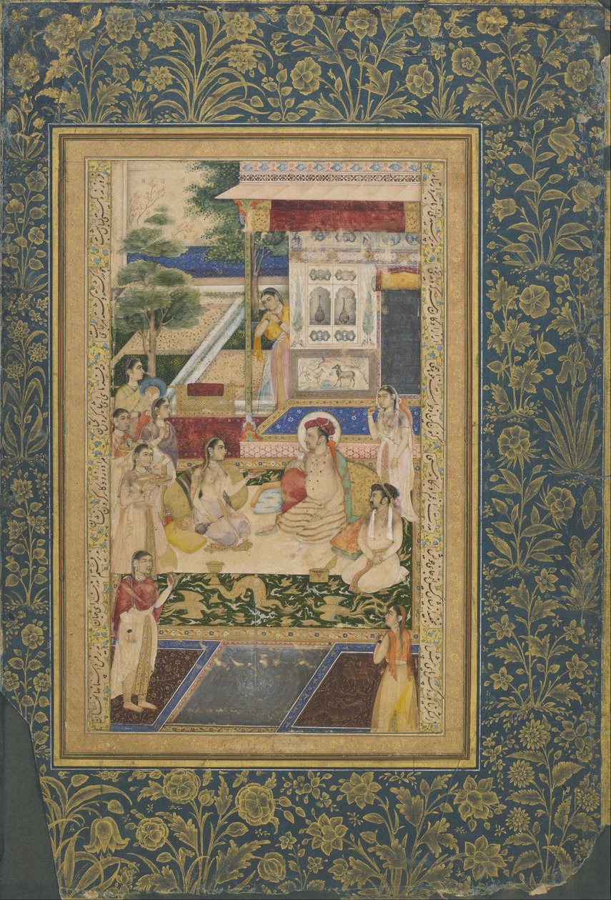 Jahangir og prins Khurram festet af Nur Jahan af Unbekannt Unbekannt