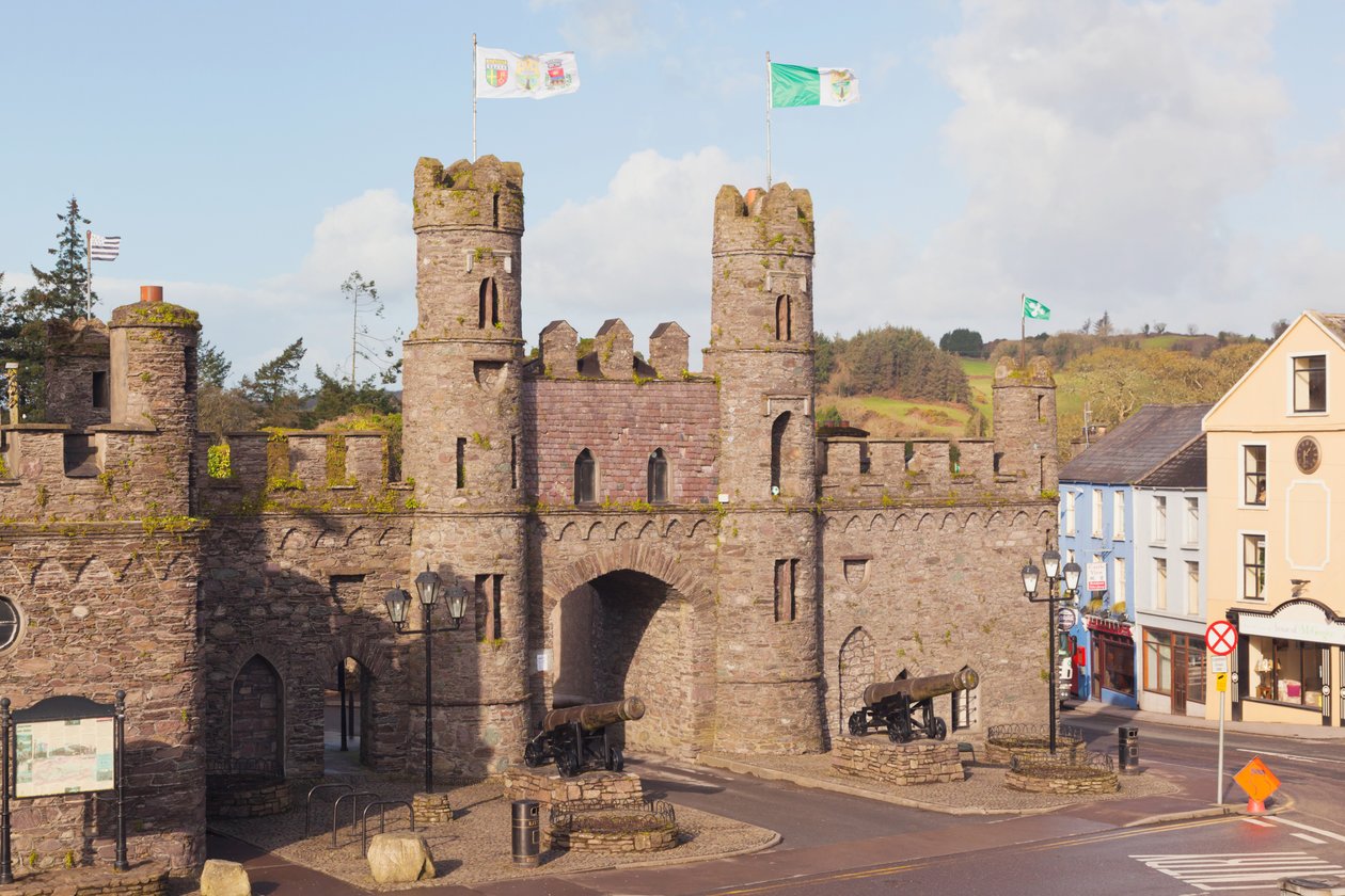 Macroom, West Cork, Irland. Slottet af Unbekannt Unbekannt