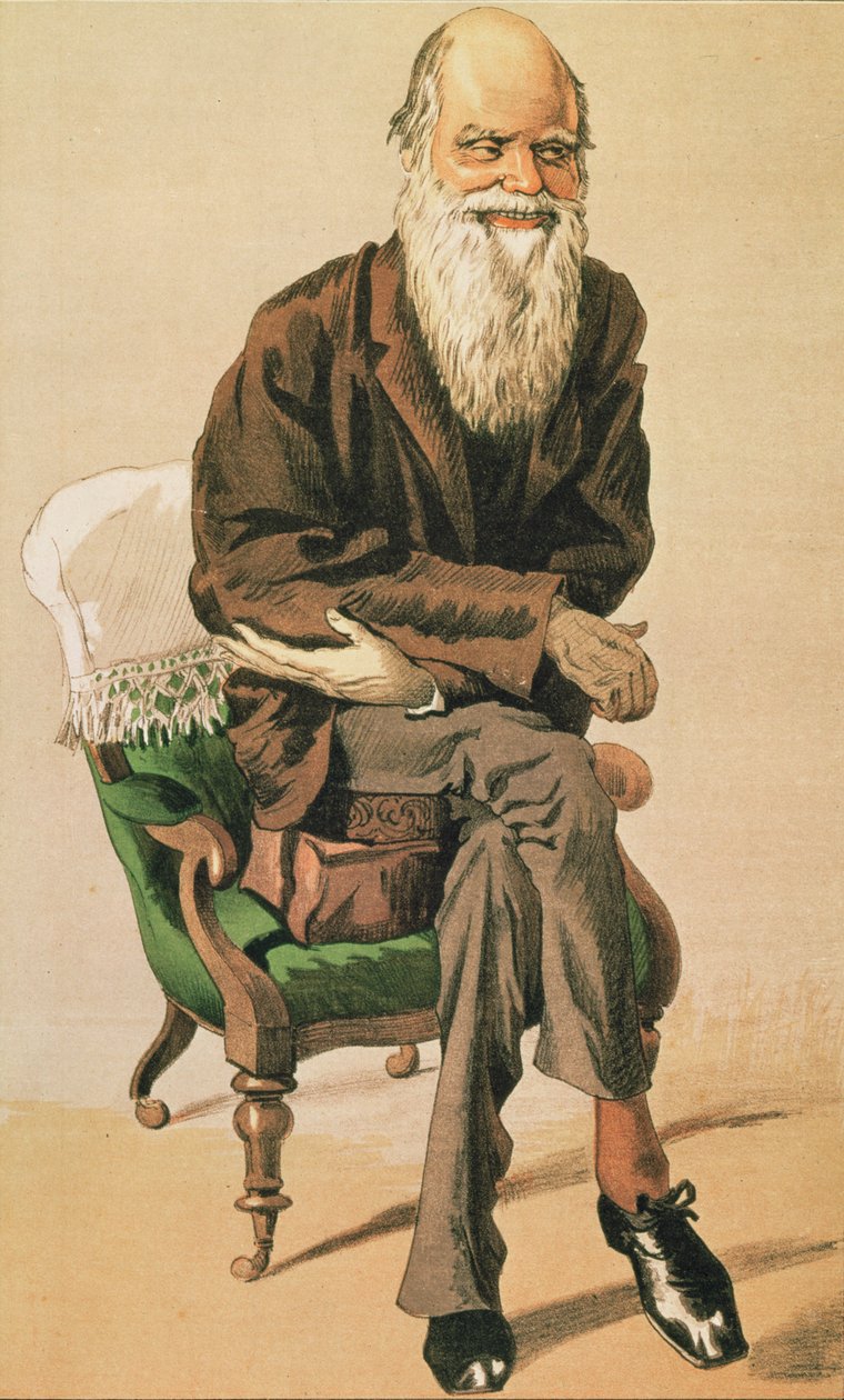 Dagens mænd, nej. 33, Charles Darwin, tegneserie fra Vanity Fair af Unbekannt Unbekannt