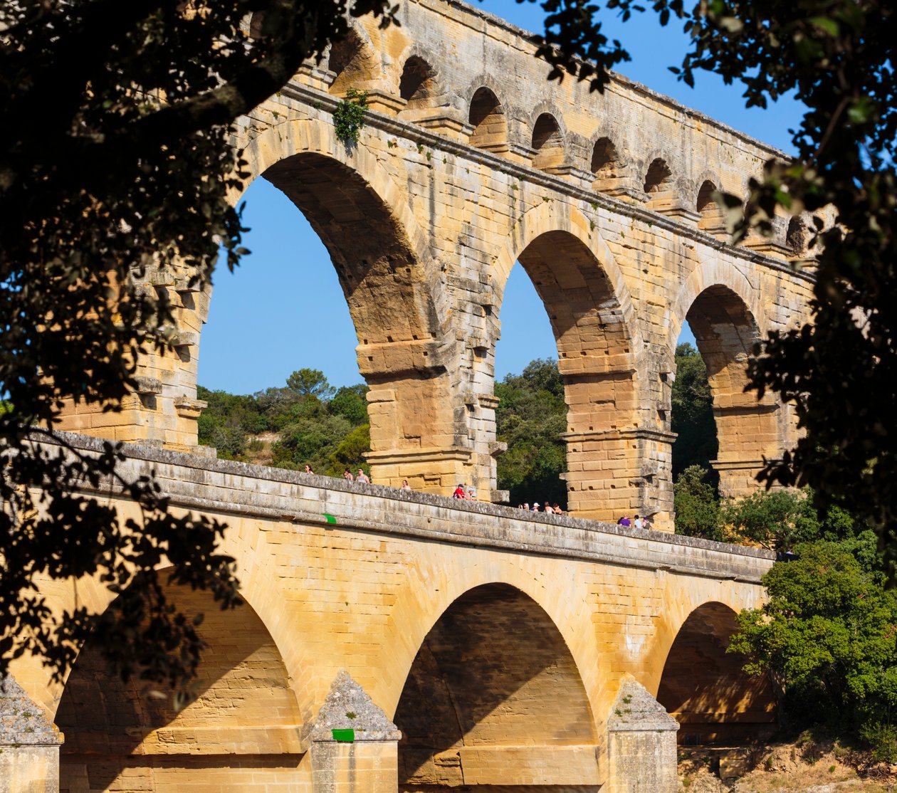 Pont du Gard, romersk akvædukt, Frankrig. af Unbekannt Unbekannt