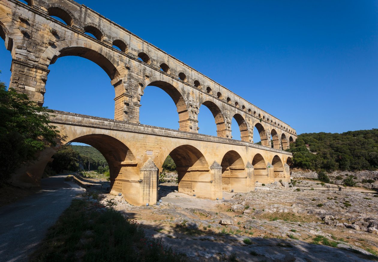 Pont du Gard, romersk akvædukt, Frankrig. af Unbekannt Unbekannt
