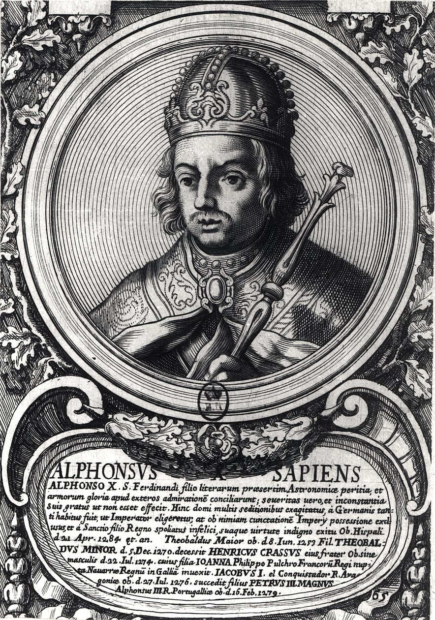 Portræt af Alfonso X (1221-84) 