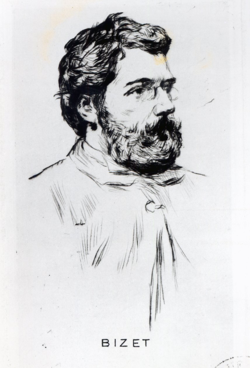 Portræt af Georges Bizet (1838-75) af Unbekannt Unbekannt