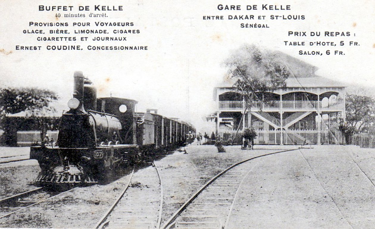 Postkort af stationen ved Kelle, ca. 1908 af Unbekannt Unbekannt