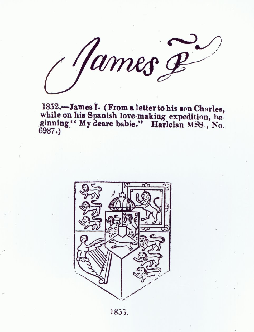 Gengivelse af underskriften af James VI og I (1566-1625), 17. marts 1623 af Unbekannt Unbekannt