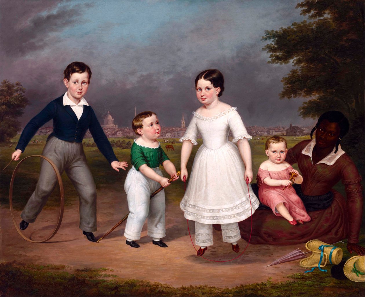 Robert, Calvin, Martha og William Scott og Mila af Unbekannt Unbekannt