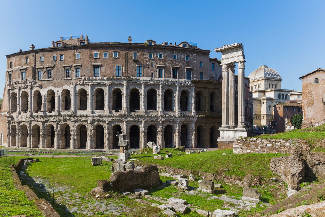 Rom, Italien. Marcellus og Apollontemplets teater. af Unbekannt Unbekannt