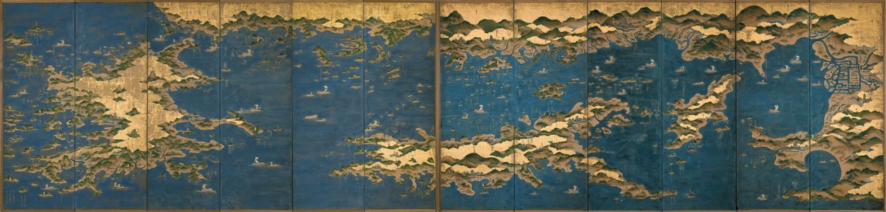 Seto Inland Sea- Osaka til Nagasaki Sea Route af Unbekannt Unbekannt