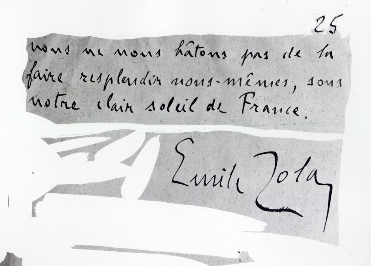 Underskrift af Emile Zola af Unbekannt Unbekannt