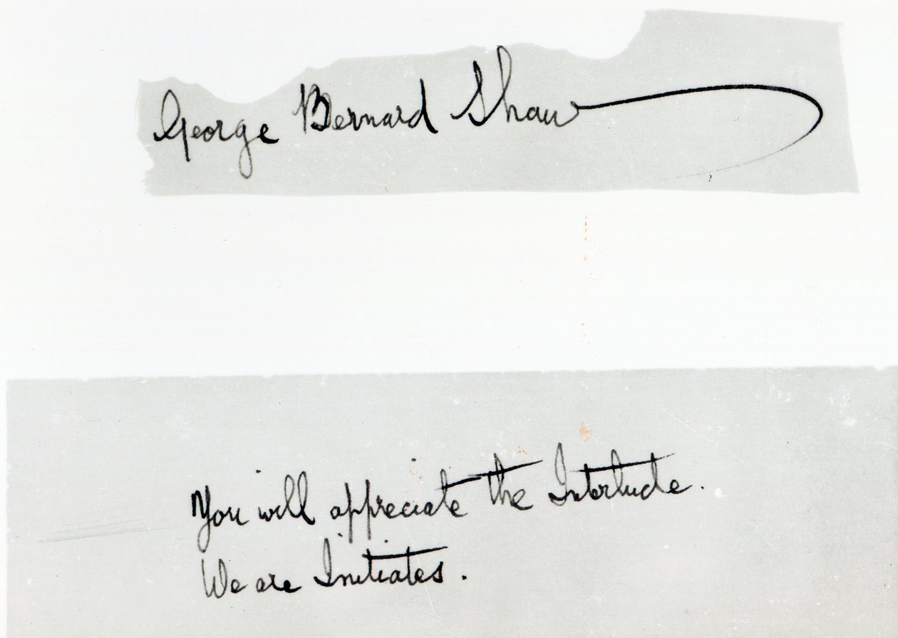 Underskrift af George Bernard Shaw af Unbekannt Unbekannt