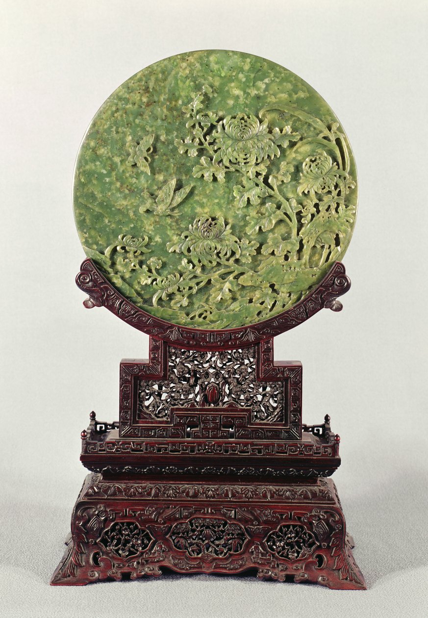Bordskærm, kinesisk, 1700-tallet (jade) af Unbekannt Unbekannt