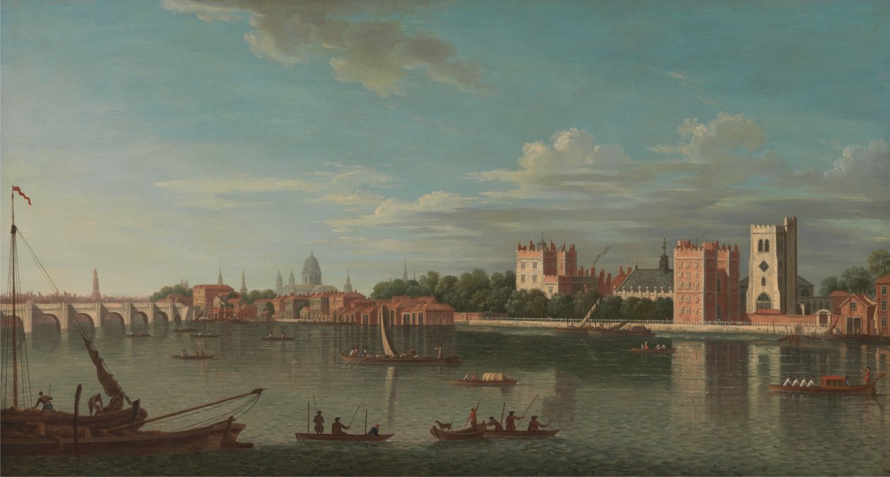 Themsen på Lambeth Palace af Unbekannt Unbekannt