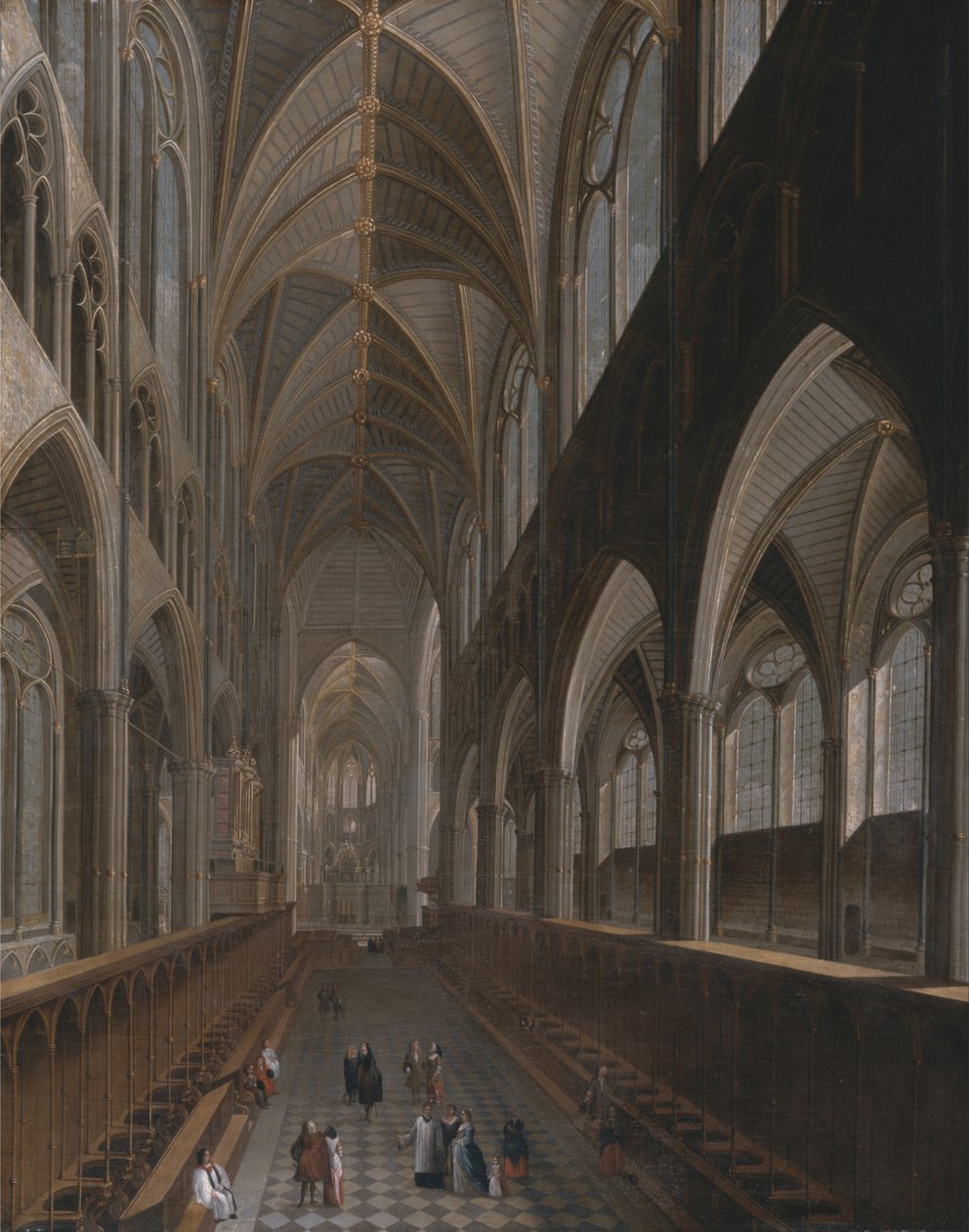 Interiøret i Westminster Abbey af Unbekannt Unbekannt