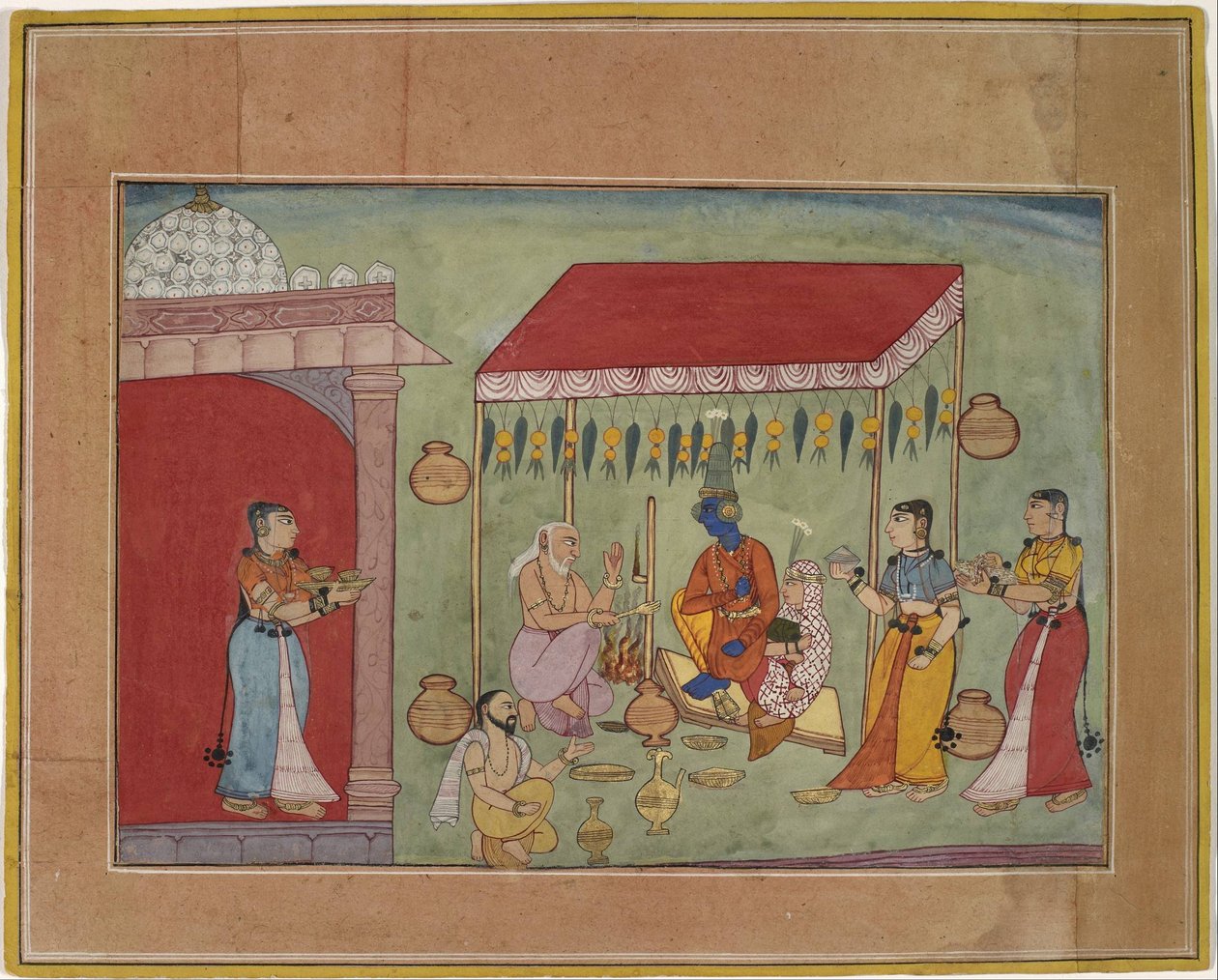 Krishnas og Rukminis ægteskab af Unbekannt Unbekannt