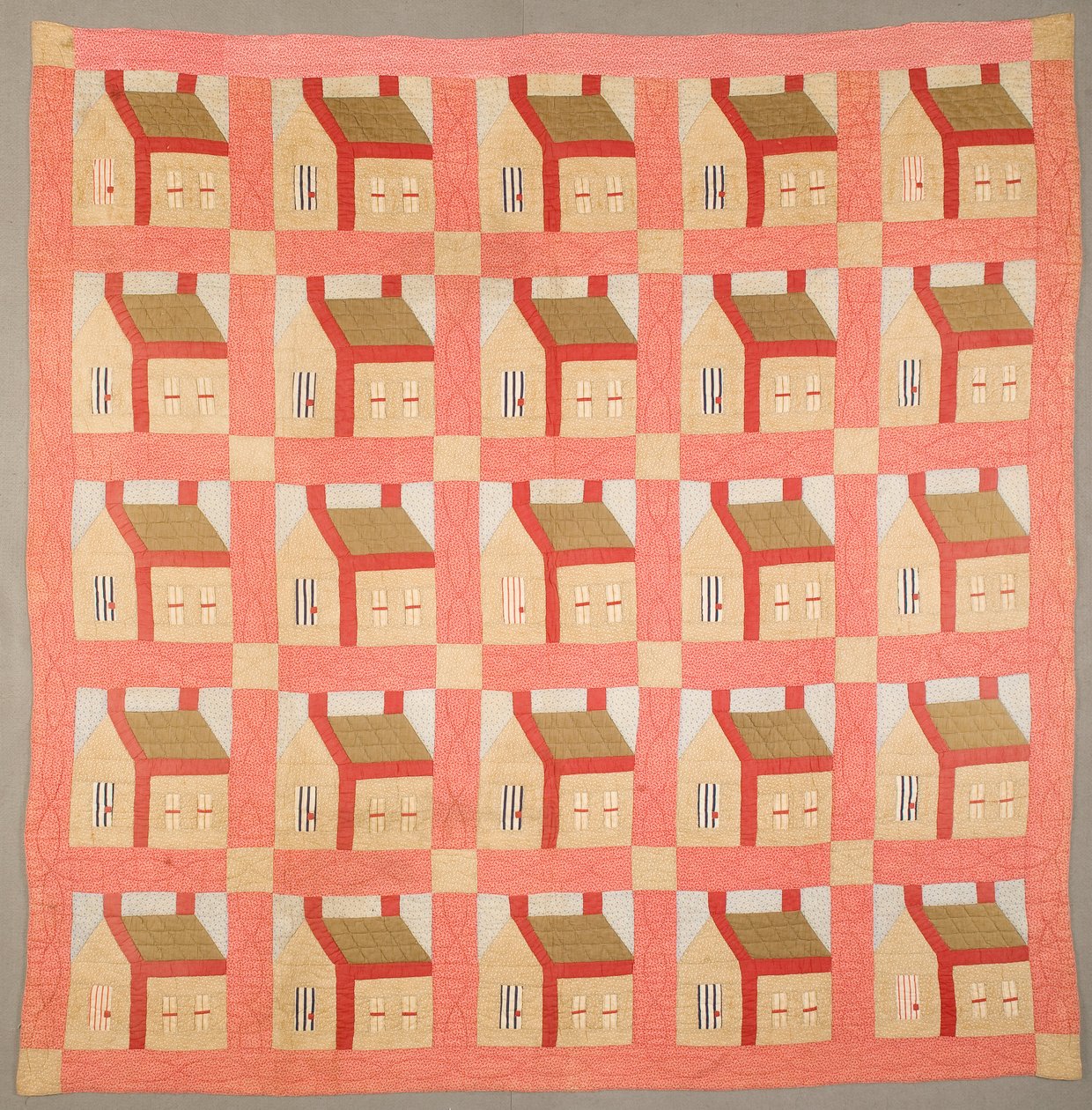USA - School House Quilt af Unbekannt Unbekannt