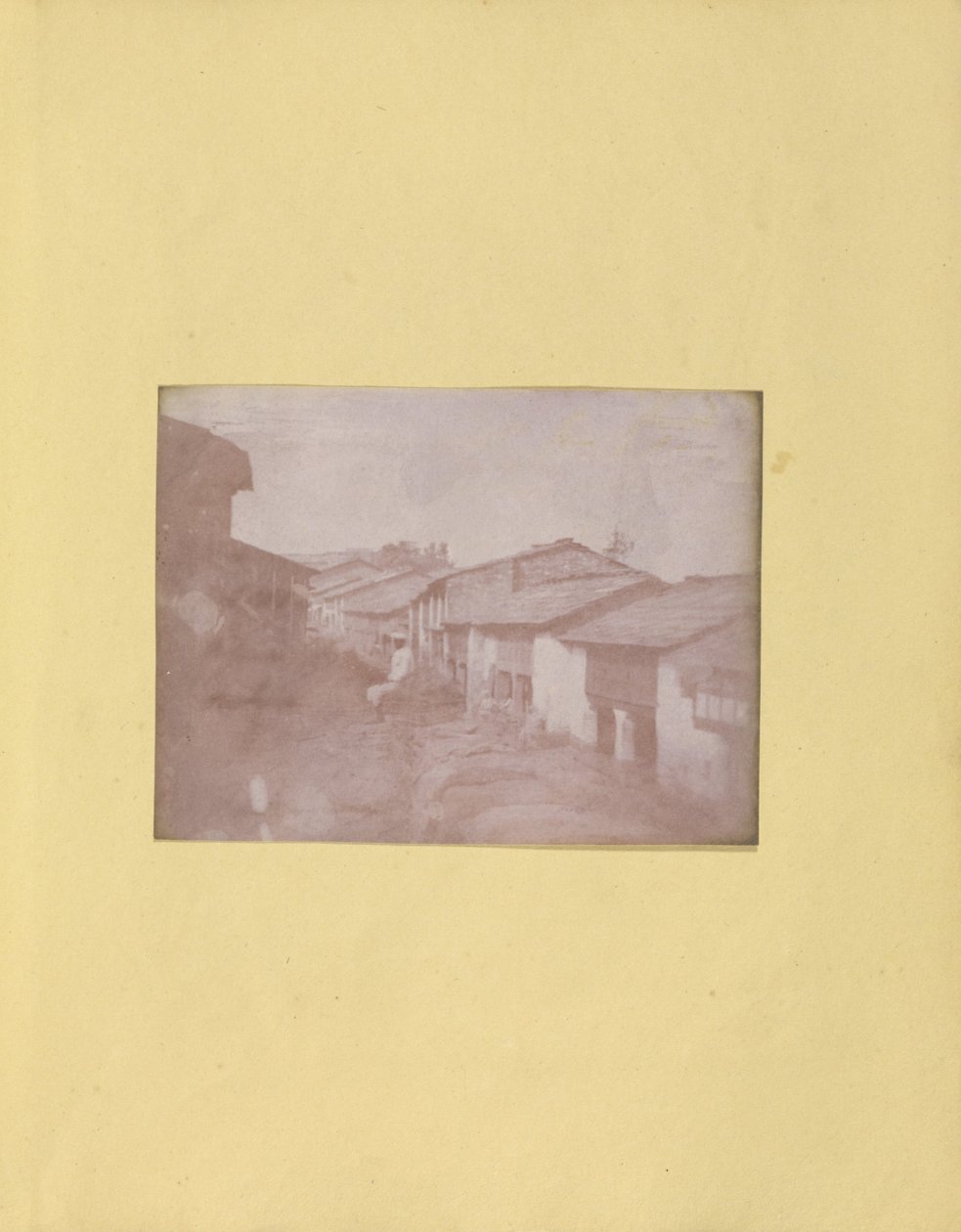 Ukendt skaber, britisk, aktivt Indien omkring 1843 - (Village Street, sandsynligvis i Uttar Pradesh, Nordindien) af Unbekannt Unbekannt