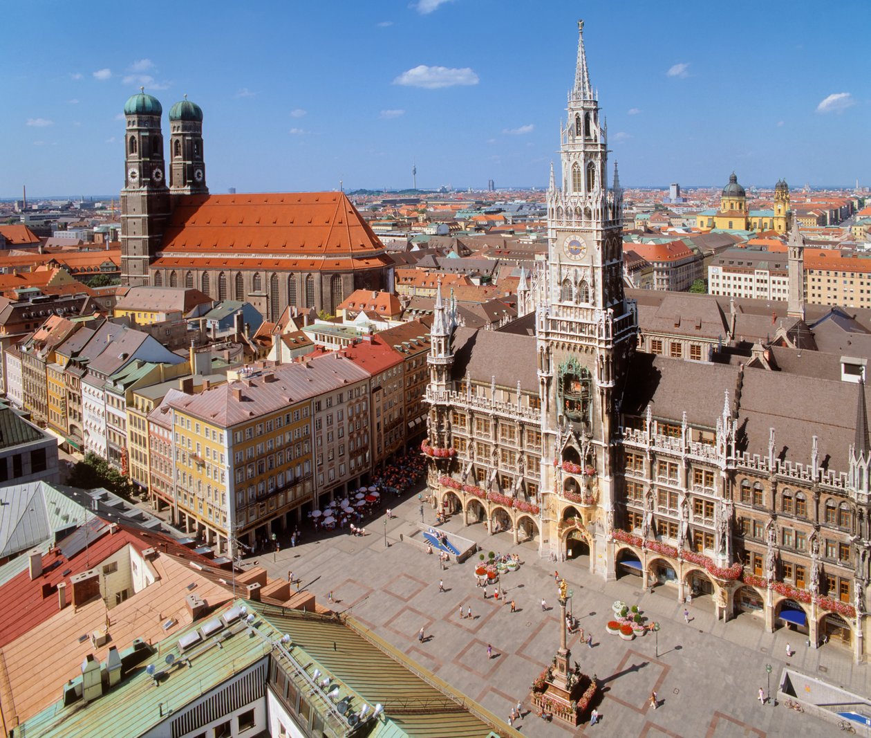 Udsigt over Marienplatz af Unbekannt Unbekannt