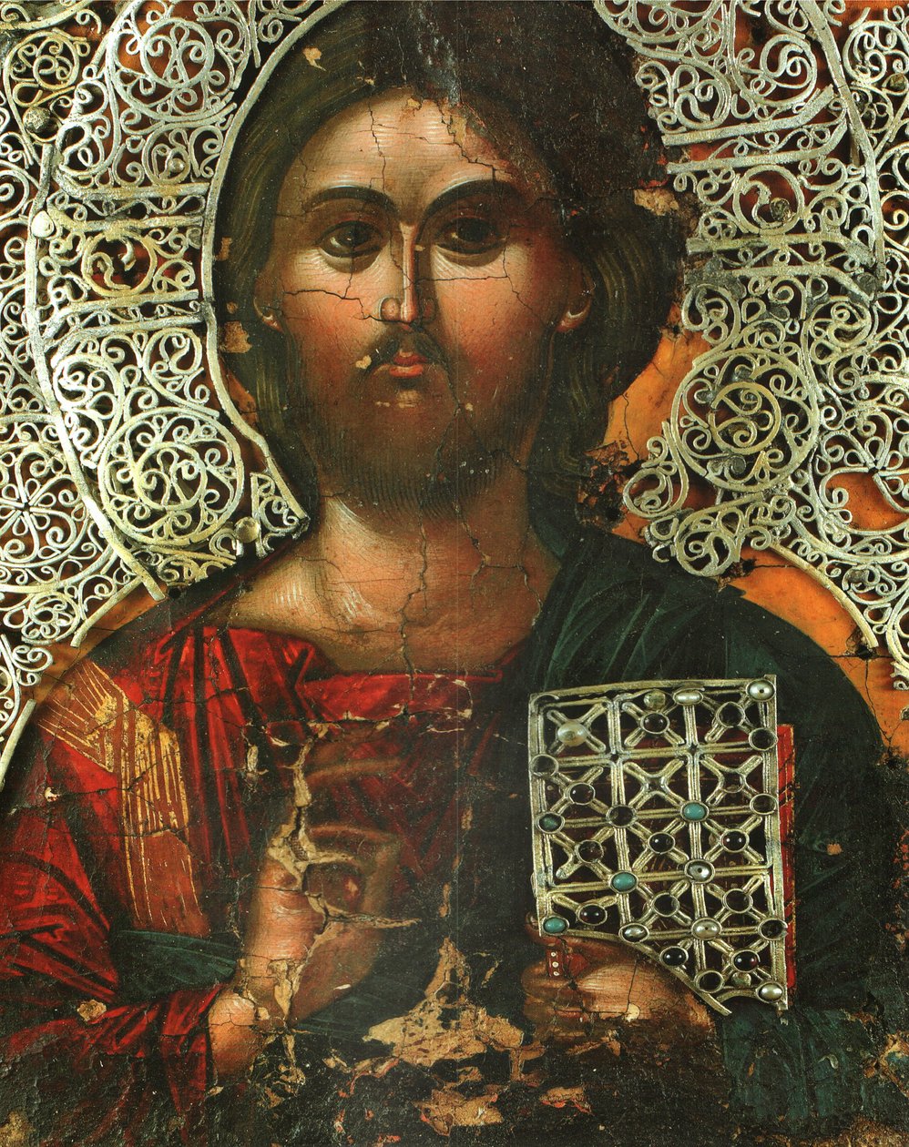 Pantokrator (en del af Vatopedi -diptyken kendt som legetøj fra kejserinde Theodora) af Unbekannt