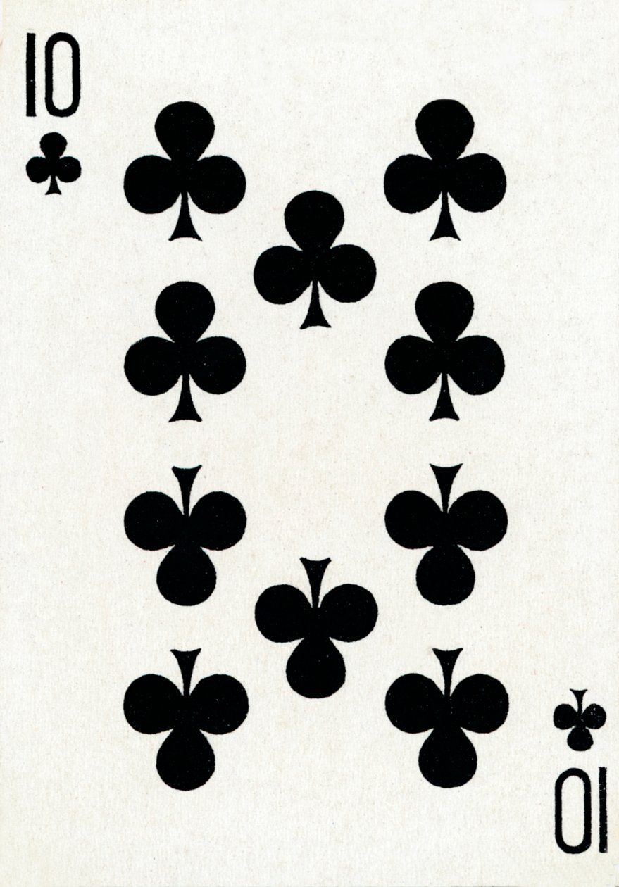 10 køller fra et sæt Goodall & Son Ltd. spillekort, c1940 af Unbekannt