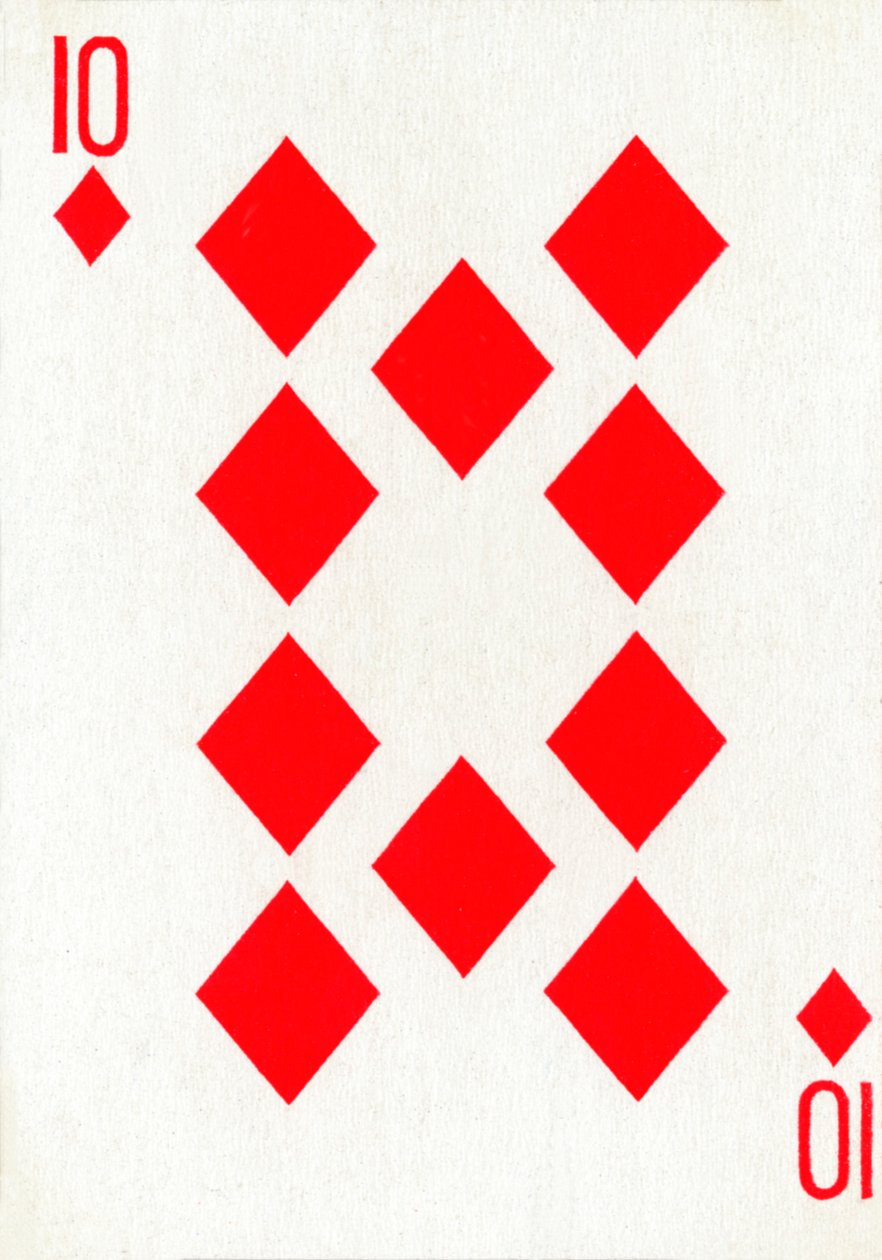 10 diamanter fra et sæt Goodall & Son Ltd. spillekort, c1940 af Unbekannt