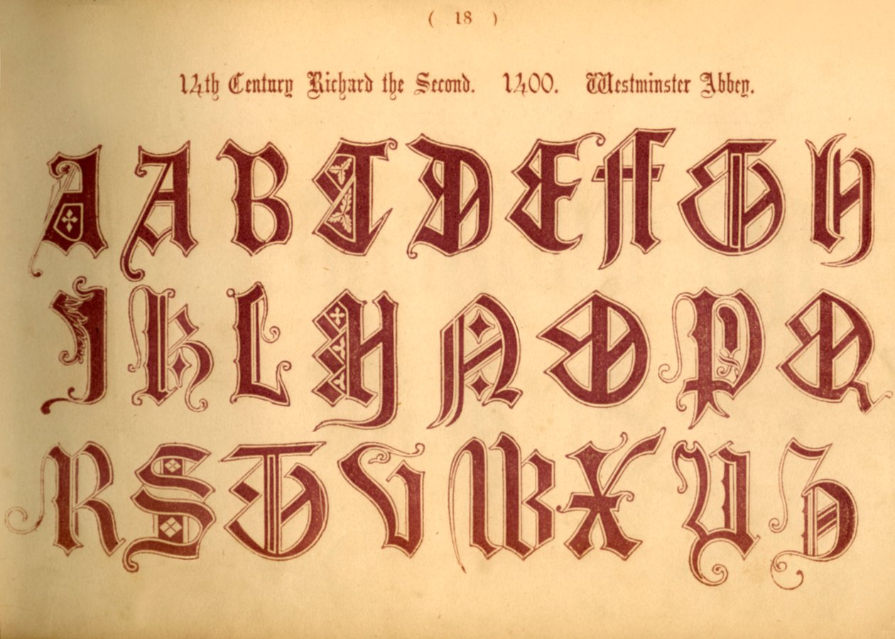 14. århundrede. Richard den Anden. 1400. Westminster Abbey, 1862 af Unbekannt