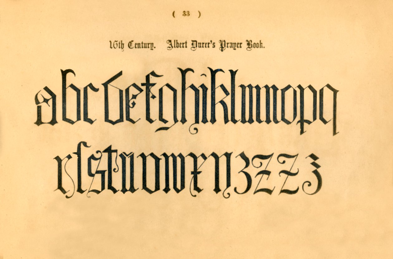 16. århundrede. Albert Durers bønnebog, 1862 af Unbekannt