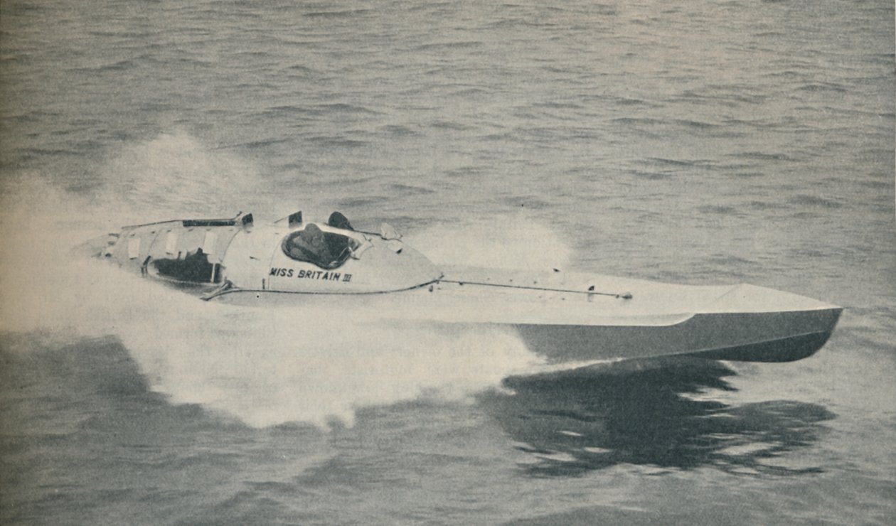 1936 verdens hurtigste enmotorede båd Miss Britain III, 1936 af Unbekannt