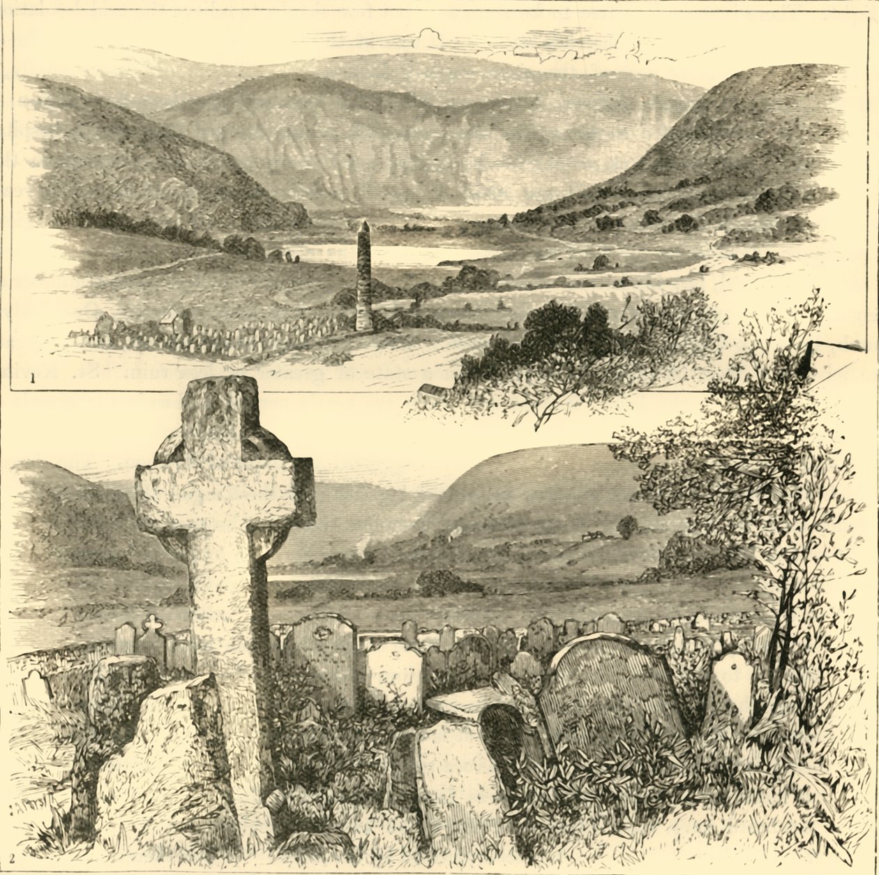 1. Glendalough-dalen. 2. I Glendalough., 1898. af Unbekannt
