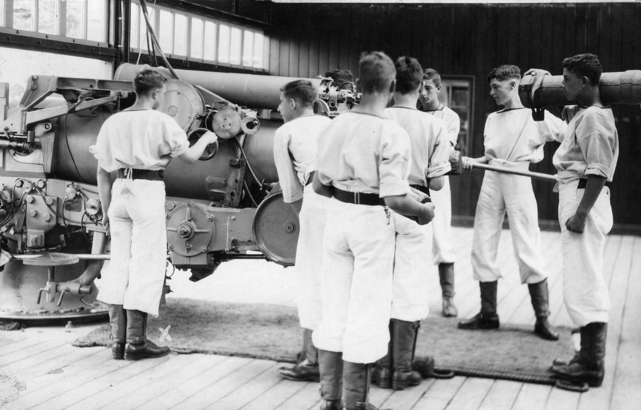 6-tommer kanonboremaskine, Royal Navy uddannelsesinstitution, Shotley, Suffolk, 1936 af Unbekannt