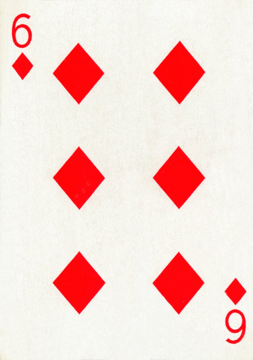 6 diamanter fra et sæt Goodall & Son Ltd. spillekort, c1940 af Unbekannt