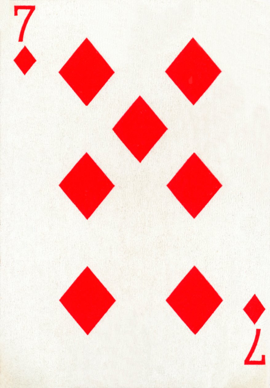 7 af diamanter fra et sæt Goodall & Son Ltd. spillekort, c1940. af Unbekannt