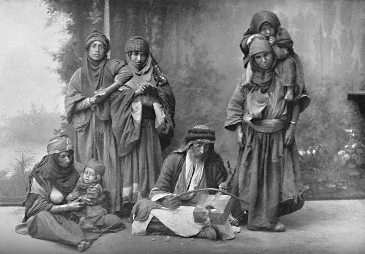 En beduinmusiker og hans publikum, 1902 af Unbekannt