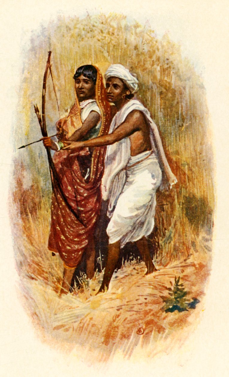 Et Bhil-par, c1910. af Unbekannt