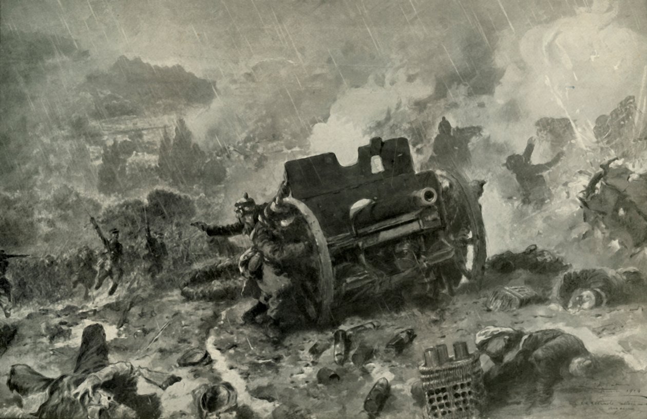 Et strålende fransk angreb på den tyske stilling i Argonne, 1919. af Unbekannt